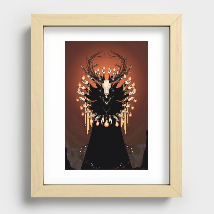 The God of the House of Death Recessed Framed Print