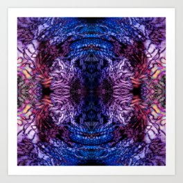Stained Glass (Blue & Purple) Art Print