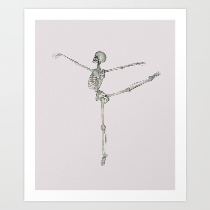 Udgravning dal At placere Ballerina Skeleton in Arabesque: Ballet lover Gift Art Print by  OssuariumFloreus | Society6