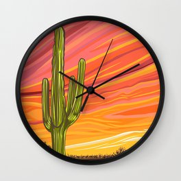 Desert Cactus Wall Clock