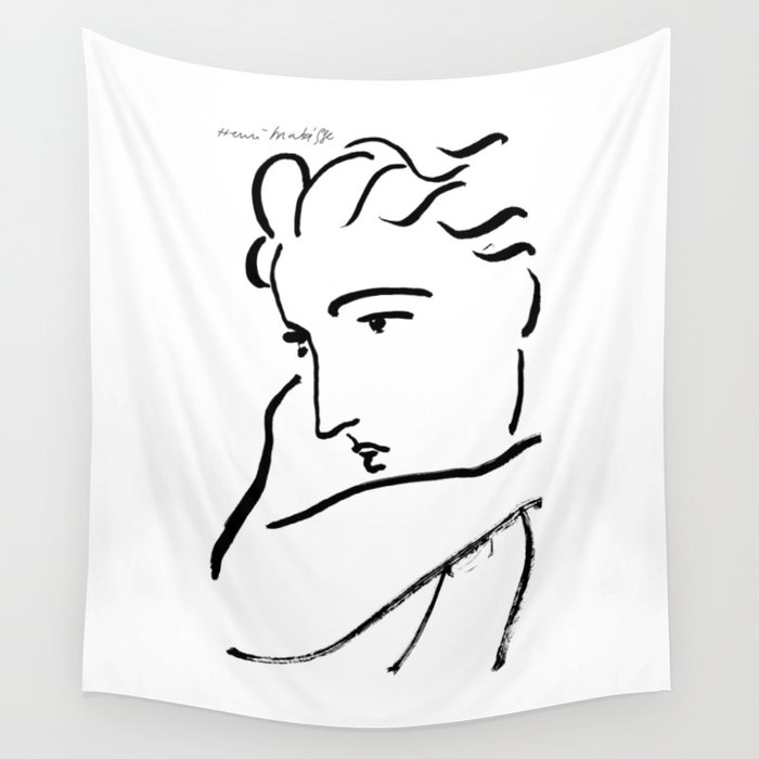 Matisse - Woman Profile Wall Tapestry