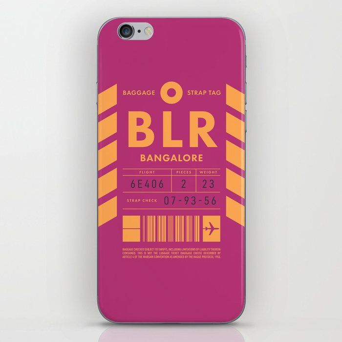 Luggage Tag D - BLR Bangalore India iPhone Skin