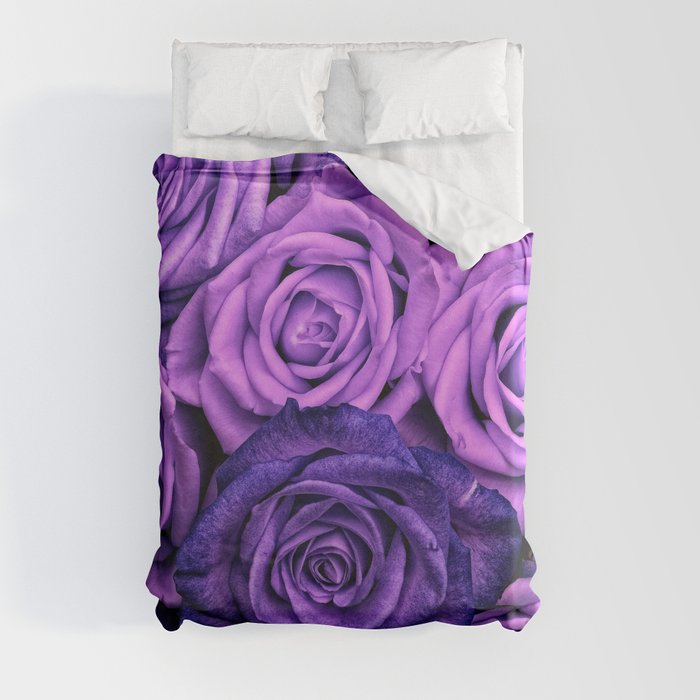 Purple Roses Duvet Cover