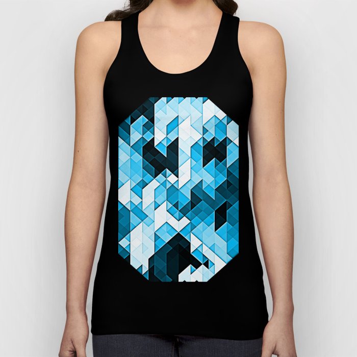 Blue Crystal Confusion Tank Top