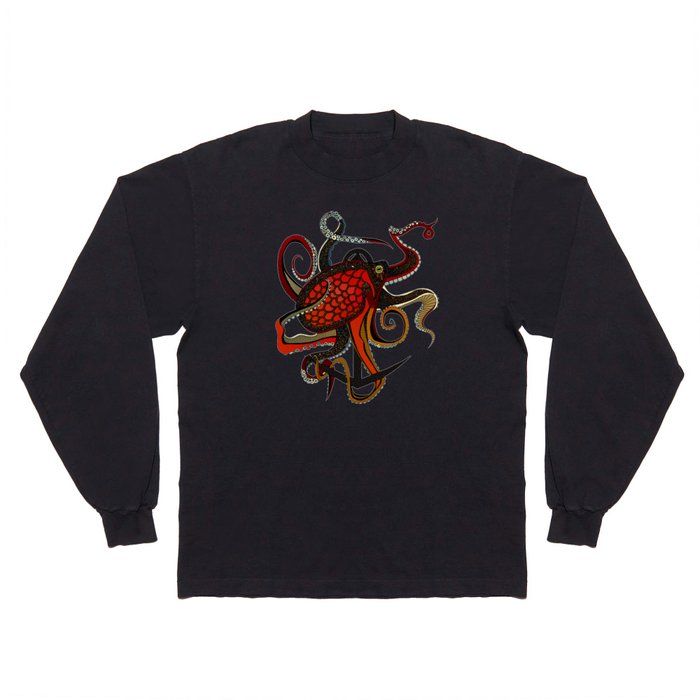 octopus ink gunmetal Long Sleeve T Shirt