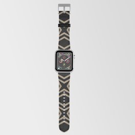 Black and Brown Zig Zag Stripe Star Pattern Pairs DE 2022 Trending Color Tuscan Mosaic DE6208 Apple Watch Band