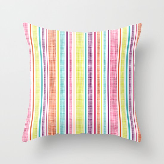Textured Stripes Throw Pillow