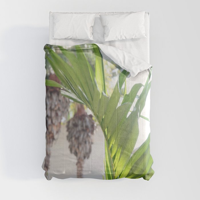 Palm Leaf & Trees #1 #tropical #wall #art #society6 Comforter