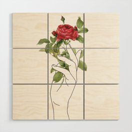 Flower in the Hand Wood Wall Art