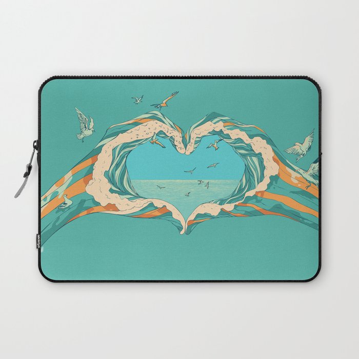 My Heart & The sea Laptop Sleeve