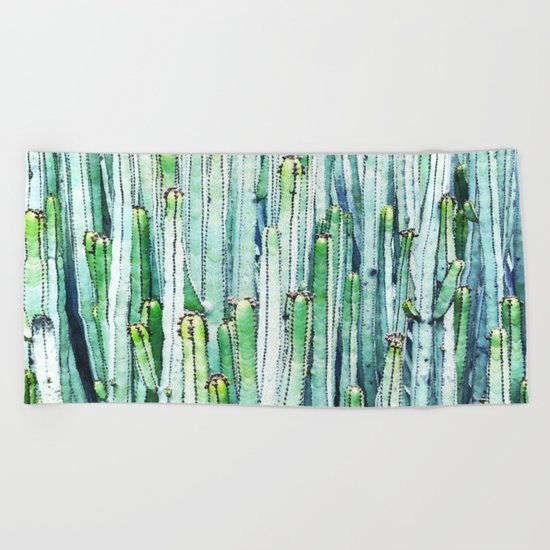 Lost Cactus #society6 #decor #buyart Beach Towel
