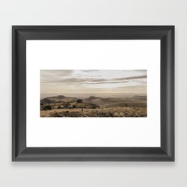 Scenic Landscape Panoramic in Davis Mountains Framed Art Print