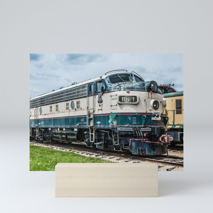 BN-1 EMD Diesel Electro Motive Train Locomotive Vintage Railroad Engine Mini Art Print
