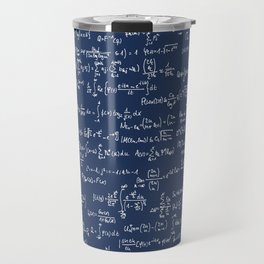 Math Equations // Navy Travel Mug