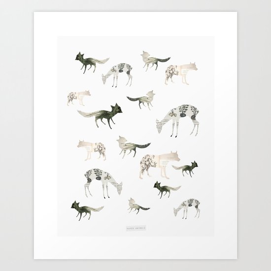 Paper Animals Art Print