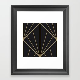form x anvil | sun burst | gold on charcoal Framed Art Print