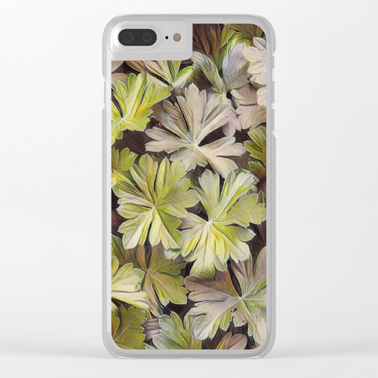 Leafy Abstract Clear iPhone Case