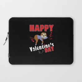 Kawaii Lazy Sloth Animal Hearts Day Valentines Day Laptop Sleeve