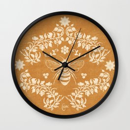 Queen Bee: Amber Wall Clock