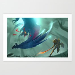 Nargacuga Hunt [Monster Hunter] Art Print