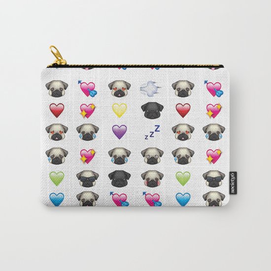 Emoji Pug Carry-All Pouch