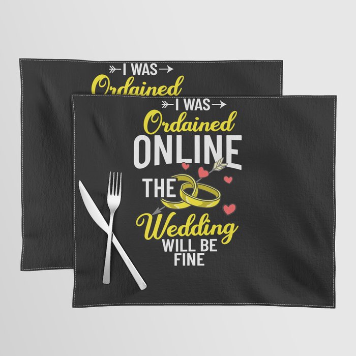 Wedding Officiant Marriage Minister Funny Pastor Placemat