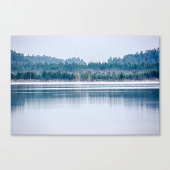 Morning begins with mist Canvas Print