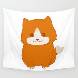 A cute and simple chibi portrait drawing of a dog Wall Tapestry