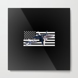F-22 (Black Flag) Metal Print | Raptor, Air, Military, Plane, Us, Aircraft, Graphicdesign, Force, Jet, Flag 
