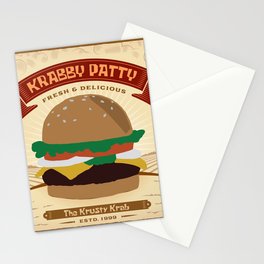 Krabby Patty Stationery Cards