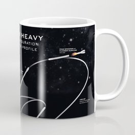 SpaceX Falcon Heavy Spacecraft NASA Rocket Blueprint in High Resolution (all black) Mug