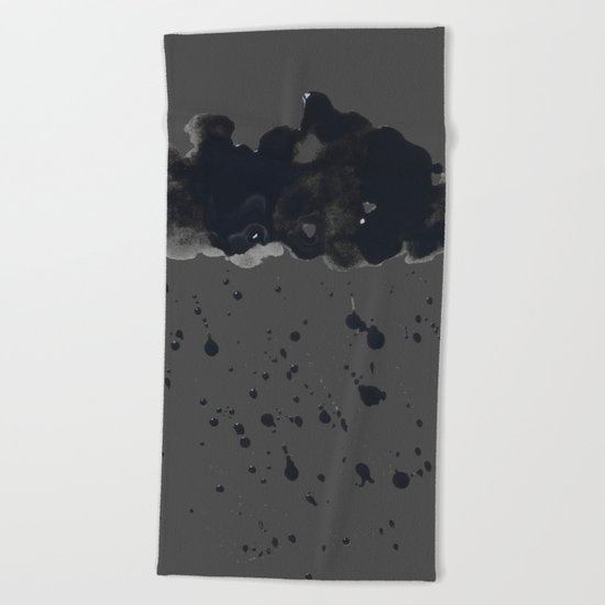 Stormy Black Clouds Version 2 For Earth Day Beach Towel