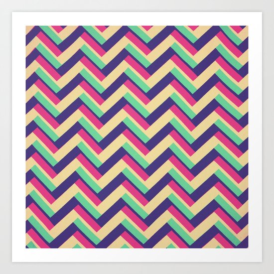 3-D Chevron Art Print