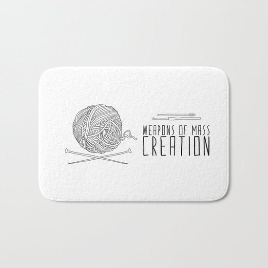 Weapons Of Mass Creation - Knitting Bath Mat