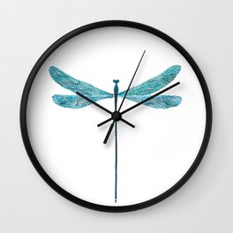 Dragonfly, watercolor Wall Clock