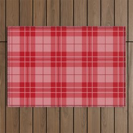 Holly Berry Plaid Outdoor Rug