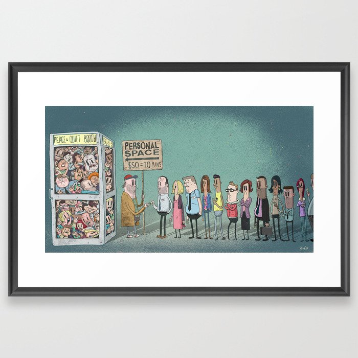 The Eternal Quest For Personal Space Framed Art Print