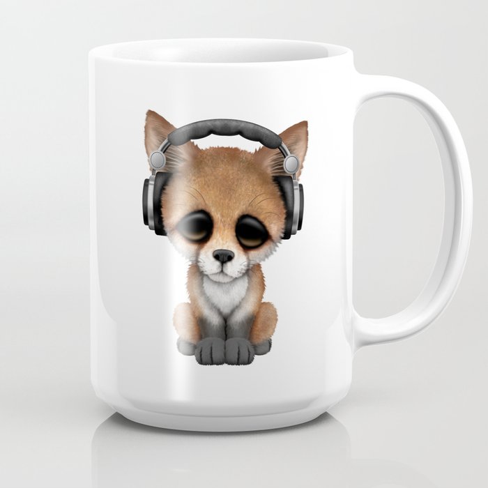 Cute Panda Bear Cub with Eye Glasses on Red Coffee Mug by Jeff