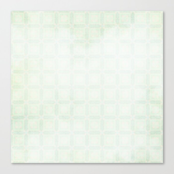 Retro pale green wallpaper Canvas Print