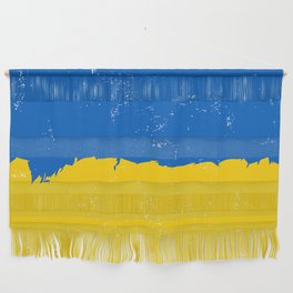 Blue and Yellow Digital Watercolor Stripe Urkaine Colors 2 100% Commission Donated To IRC Read Bio Wall Hanging