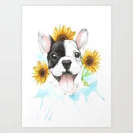 French Bulldog Painting Art Print