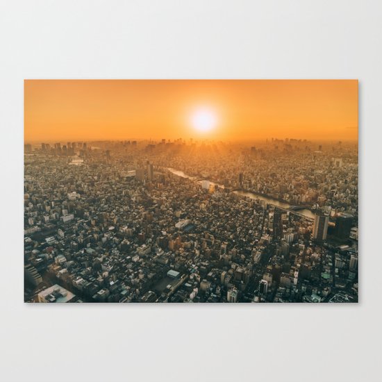 City and the sky Canvas Print