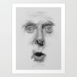 Surprised by fear Art Print