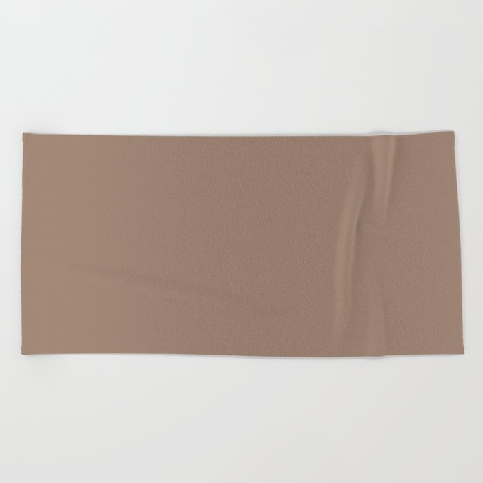From The Crayon Box - Beaver Brown Solid Color - Dark Milk Chocolate Brown Beach Towel