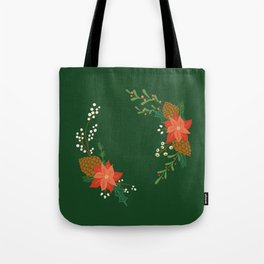 Winter Florals - Green Tote Bag