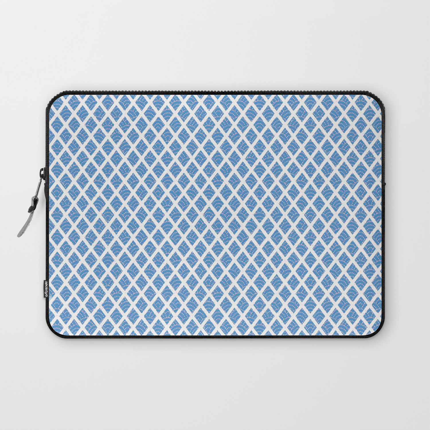 Diamonds In Blue And Pink Dots Transparent Background Laptop Sleeve By Kirstenrenfroephotography Society6