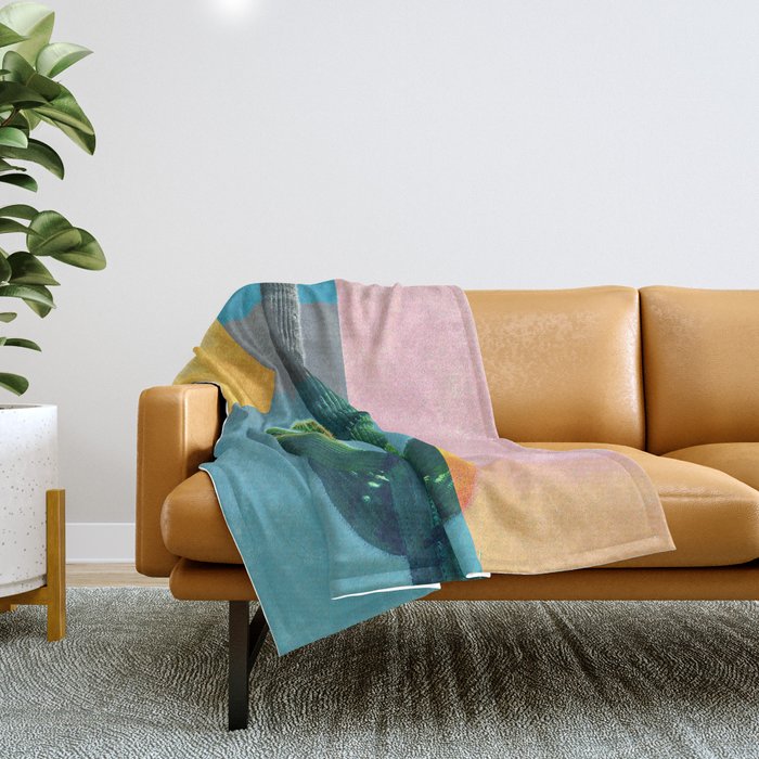 Palm Tree Color Throw Blanket