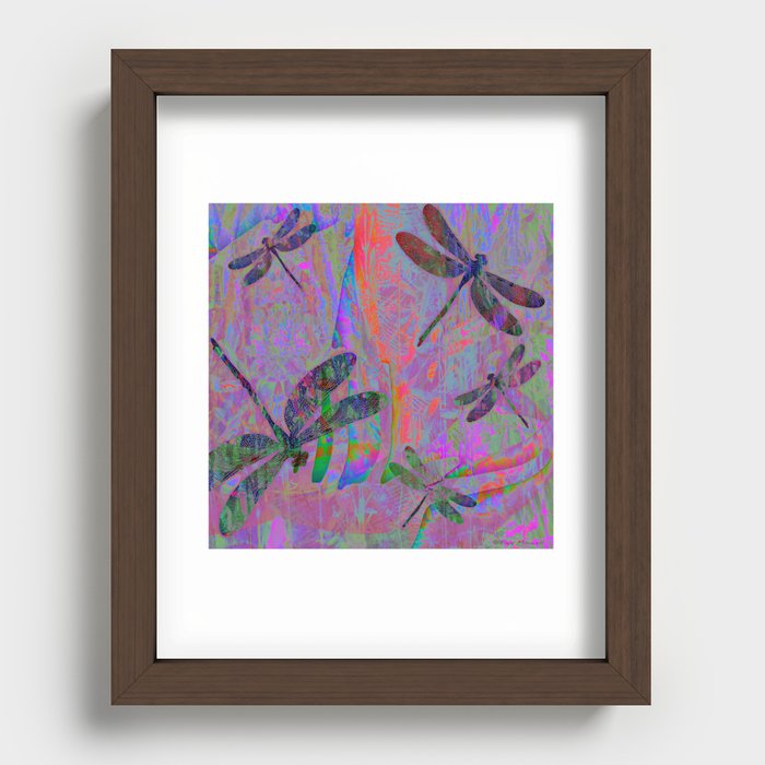 Dragonfly Opal Recessed Framed Print