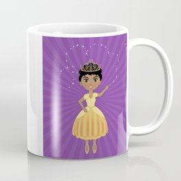 African American Princess // Yellow and Purple Coffee Mug