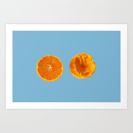 Mi media naranga / My better half Art Print